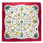 Scarf Scarf Qu'Importe le Flacon 90 Maroon 100% Twill Silk