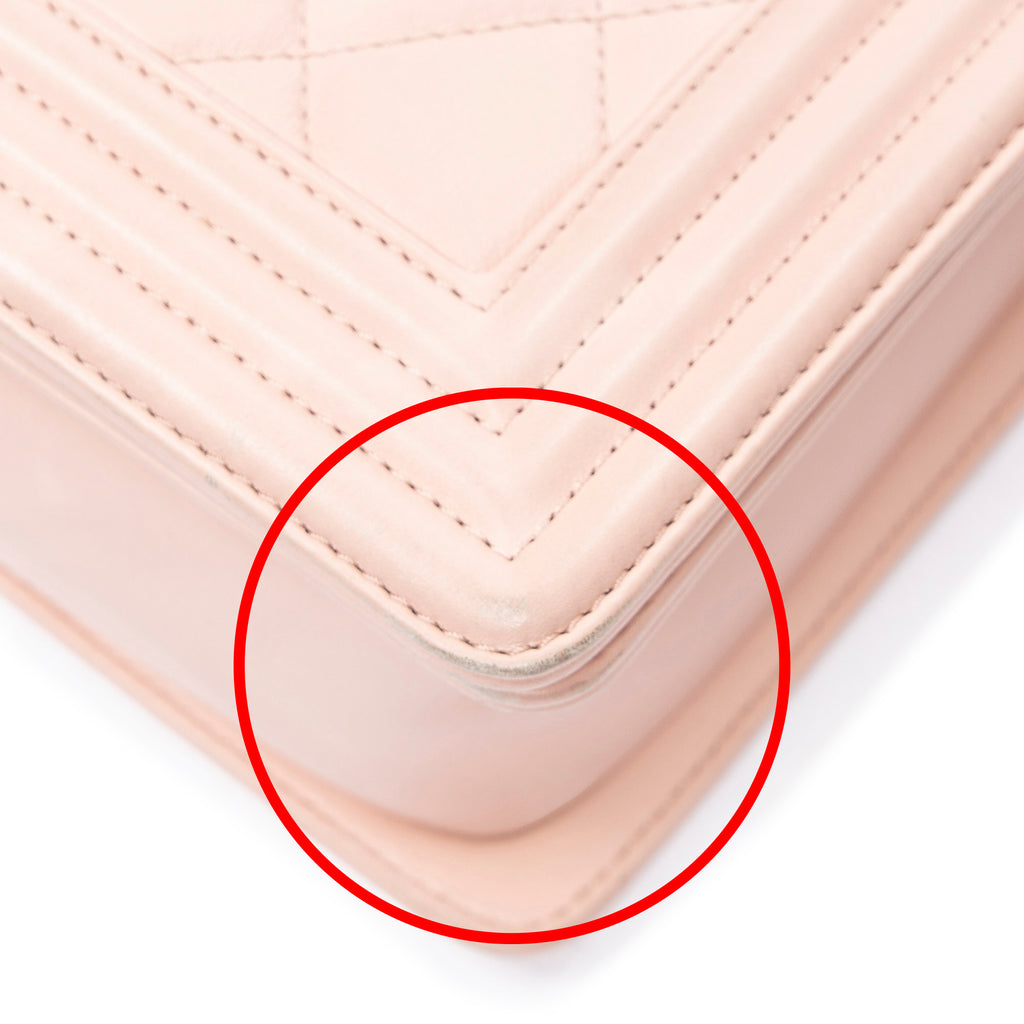 Shoulder Bag New Medium Boy Flap Pink Quilted Lambskin Leather