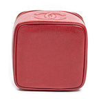 Shoulder Bag CC Logo Vanity Case Red Caviar Leather