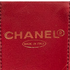 Shoulder Bag CC Logo Vanity Case Red Caviar Leather