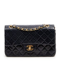 Shoulder Bag Classic Double Flap 23 Navy Quilted Lambskin Leather