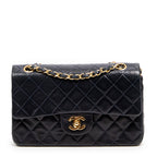 Shoulder Bag Classic Double Flap 23 Navy Quilted Lambskin Leather