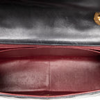 Shoulder Bag Jumbo Maxi XL Flap Black Quilted Lambskin Leather