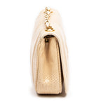 Shoulder Bag Vintage CC Timeless Mini Flap Beige Lizard Skin Embossed Leather