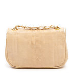 Shoulder Bag Vintage CC Timeless Mini Flap Beige Lizard Skin Embossed Leather