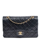 Shoulder Bag Classic Double Flap 26 Black Quilted Lambskin Leather