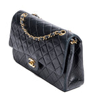 Shoulder Bag Classic Double Flap 26 Black Quilted Lambskin Leather