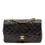 Shoulder Bag Classic Double Flap 26 Black Quilted Lambskin Leather