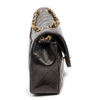 Shoulder Bag Classic Double Flap 26 Black Quilted Lambskin Leather