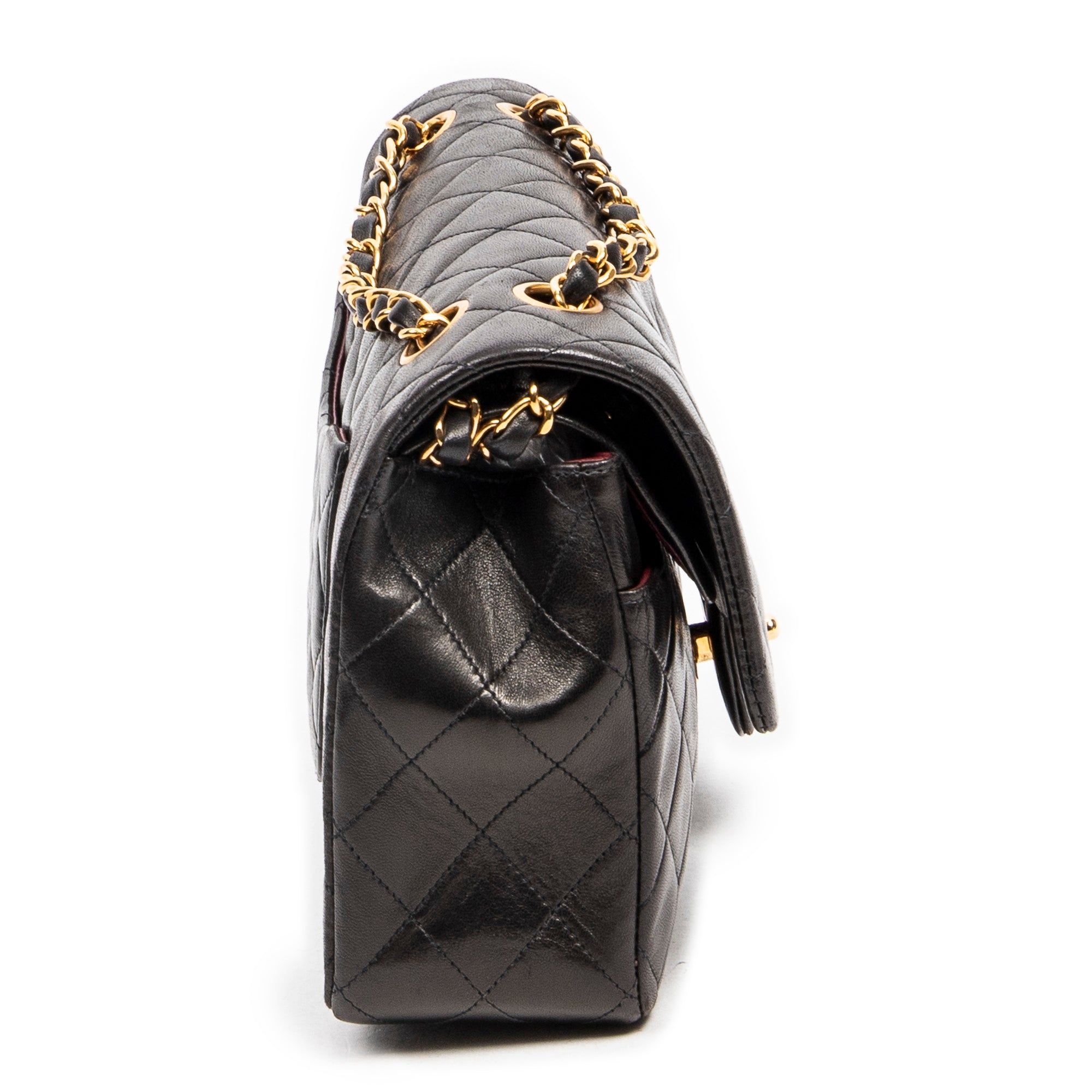 Shoulder Bag Classic Double Flap 26 Black Quilted Lambskin Leather
