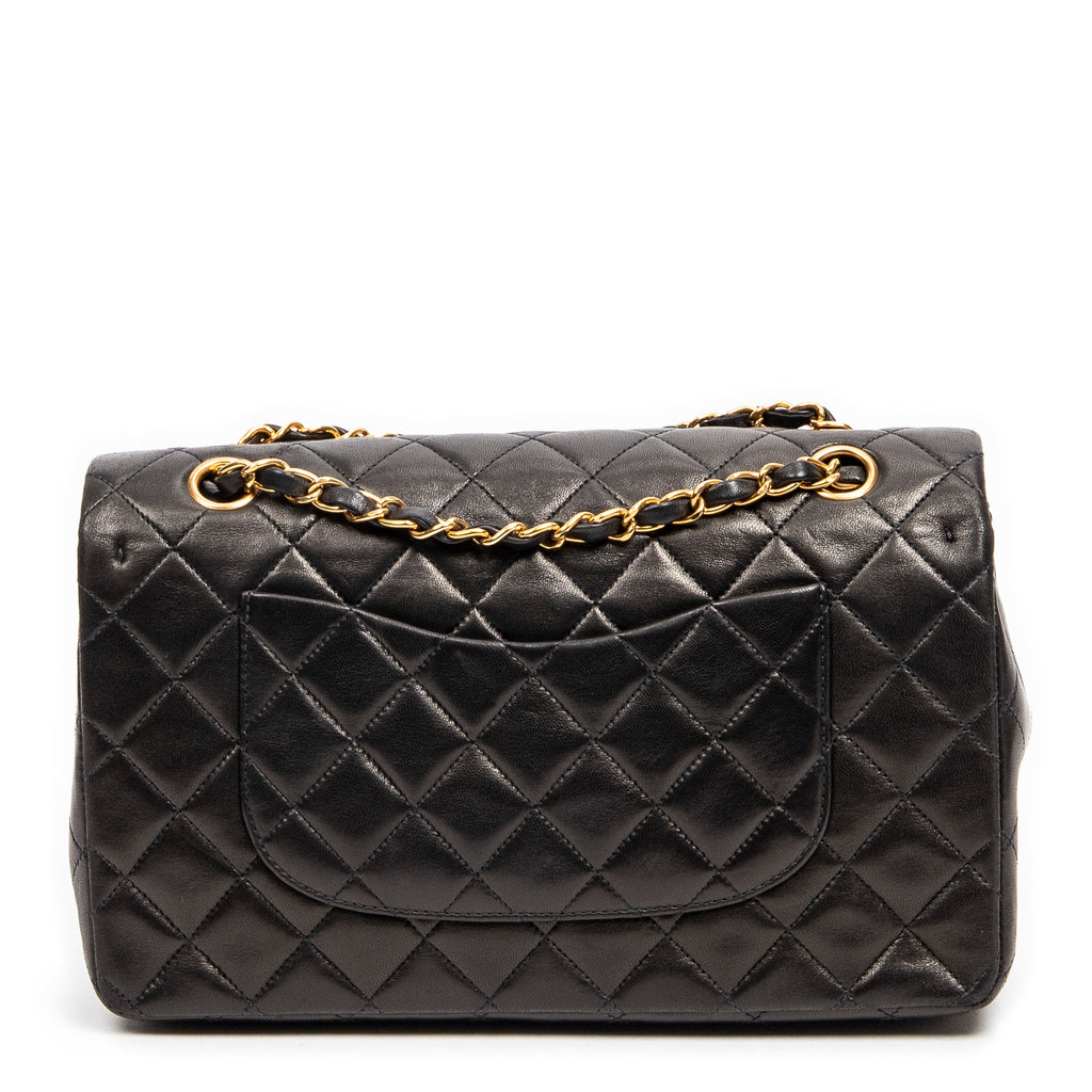 Shoulder Bag Classic Double Flap 26 Black Quilted Lambskin Leather