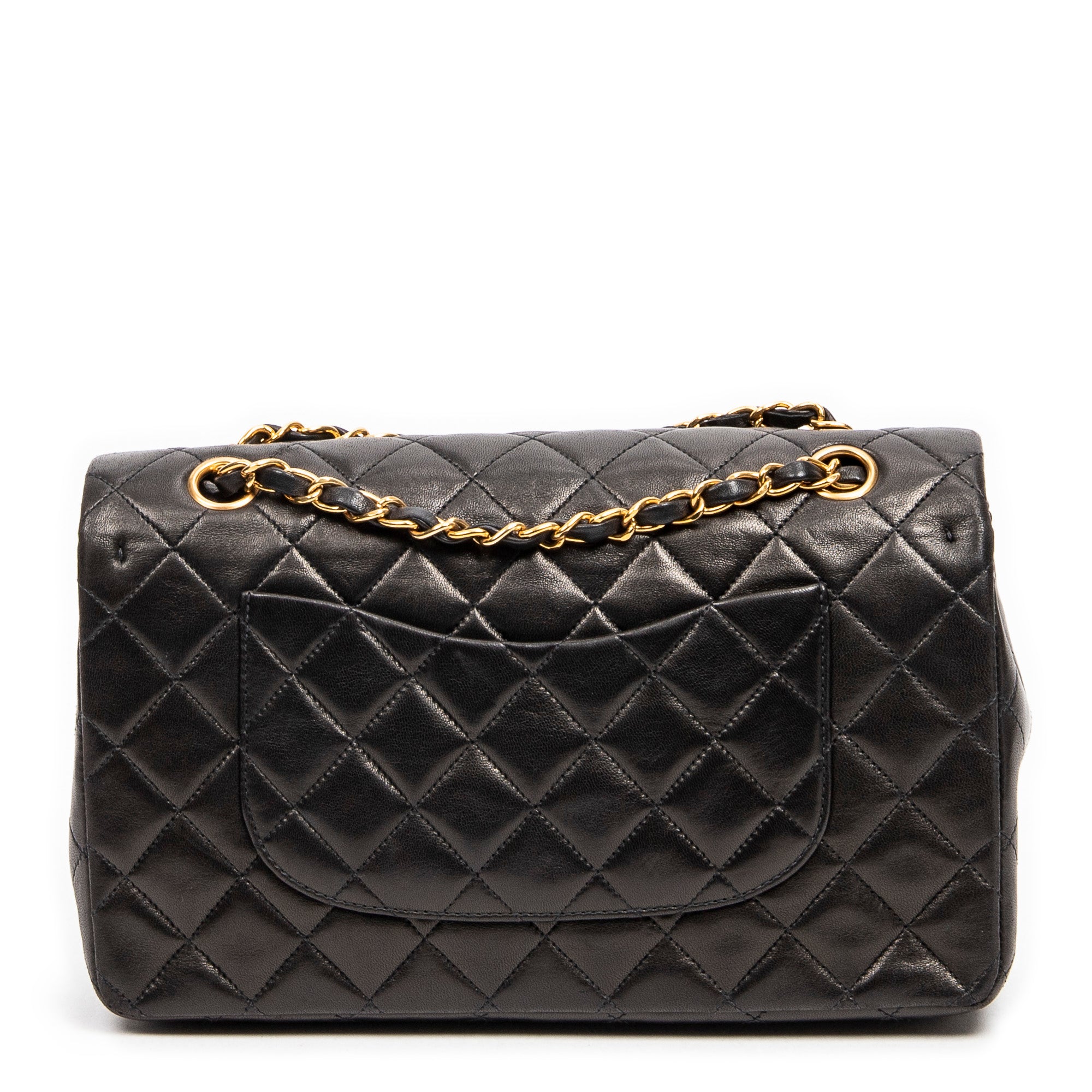 Shoulder Bag Classic Double Flap 26 Black Quilted Lambskin Leather