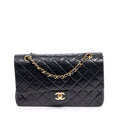 Shoulder Bag Classic Double Flap 26 Black Quilted Lambskin Leather