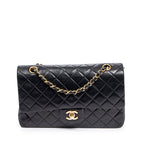 Shoulder Bag Classic Double Flap 26 Black Quilted Lambskin Leather