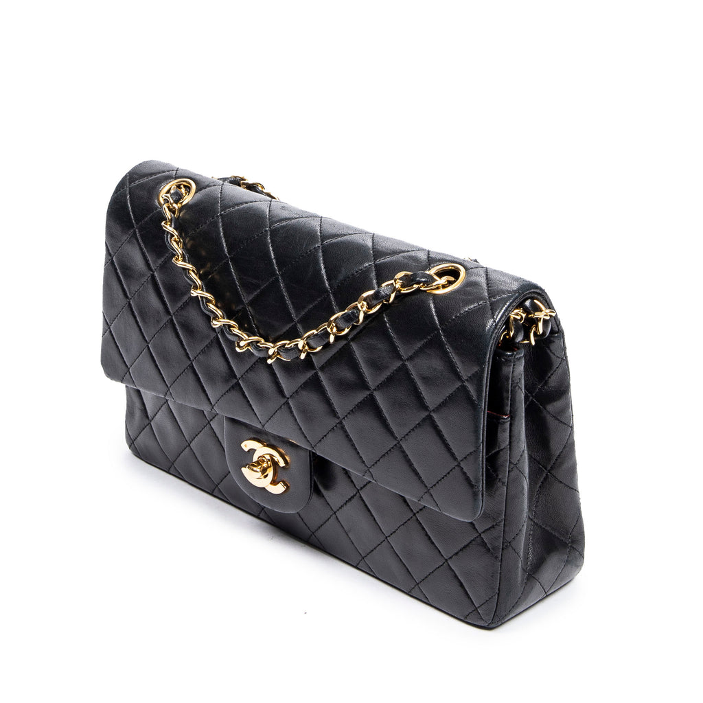 Shoulder Bag Classic Double Flap 26 Black Quilted Lambskin Leather