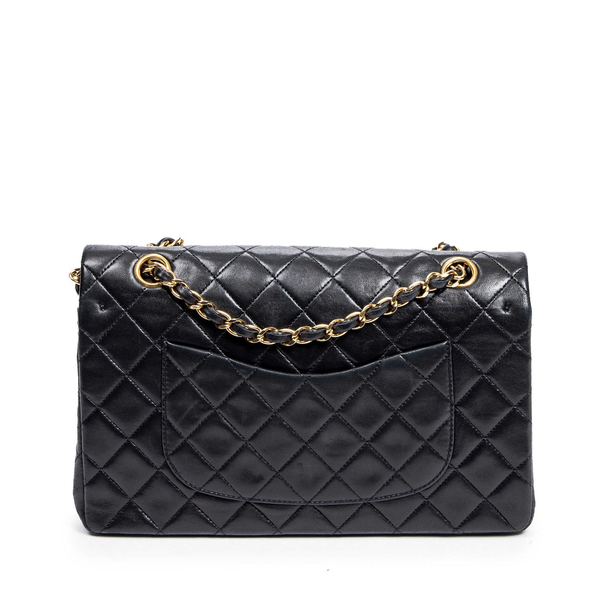 Shoulder Bag Classic Double Flap 26 Black Quilted Lambskin Leather