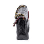 Shoulder Bag Mini Classic Chain Crossbody Flap Black Quilted Lambskin Leather