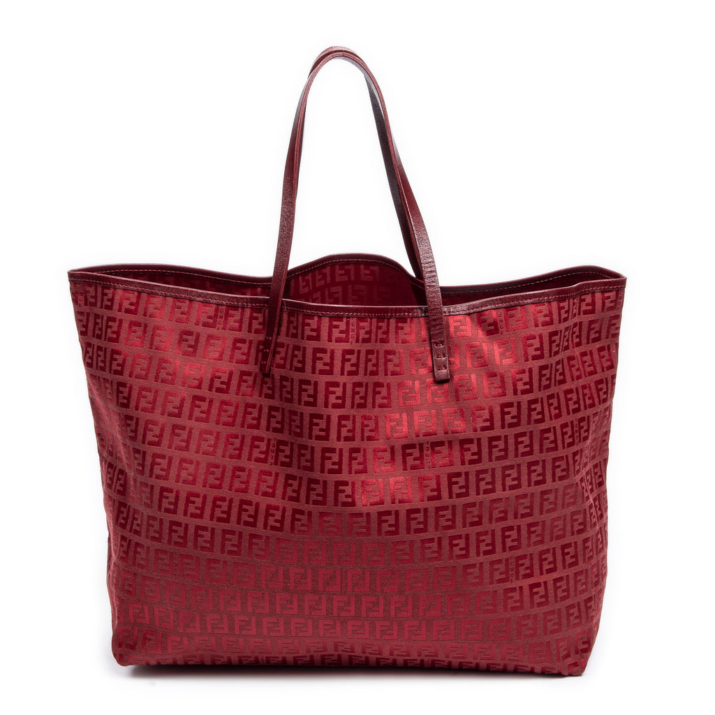 Shoulder Bag Horizontal Shoulder Tote Red Zucca Canvas