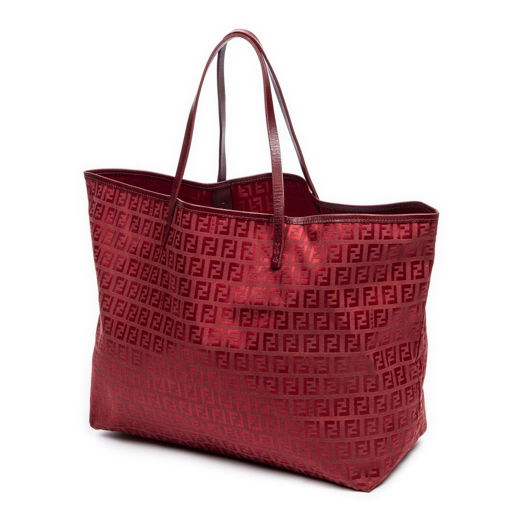 Shoulder Bag Horizontal Shoulder Tote Red Zucca Canvas