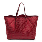 Shoulder Bag Horizontal Shoulder Tote Red Zucca Canvas