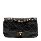 Shoulder Bag Classic Double Flap 26 Black Quilted Lambskin Leather
