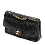 Shoulder Bag Classic Double Flap 26 Black Quilted Lambskin Leather