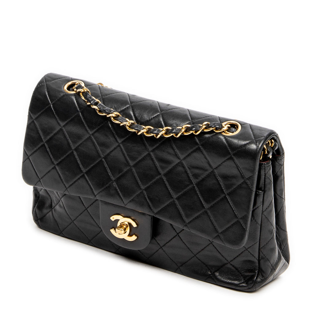 Shoulder Bag Classic Double Flap 26 Black Quilted Lambskin Leather