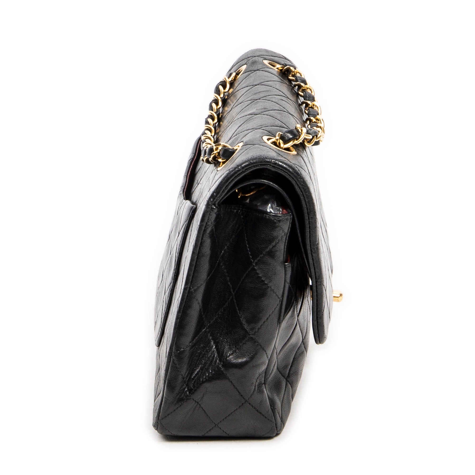 Shoulder Bag Classic Double Flap 26 Black Quilted Lambskin Leather