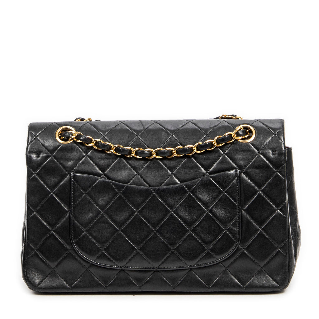 Shoulder Bag Classic Double Flap 26 Black Quilted Lambskin Leather