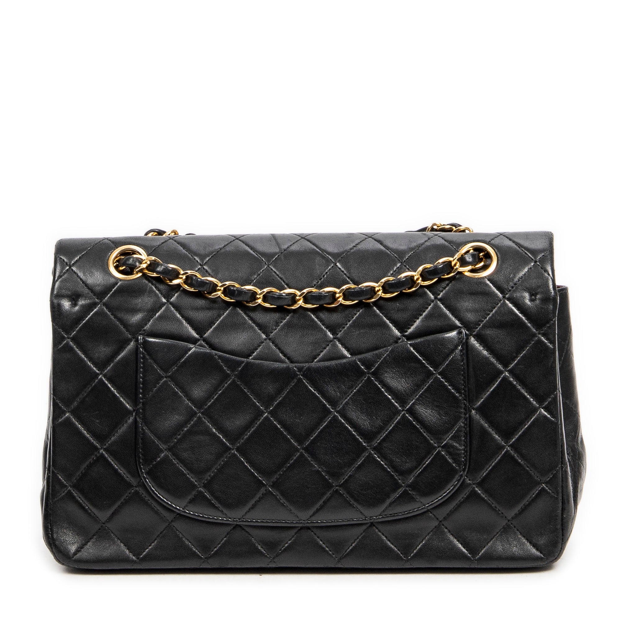 Shoulder Bag Classic Double Flap 26 Black Quilted Lambskin Leather