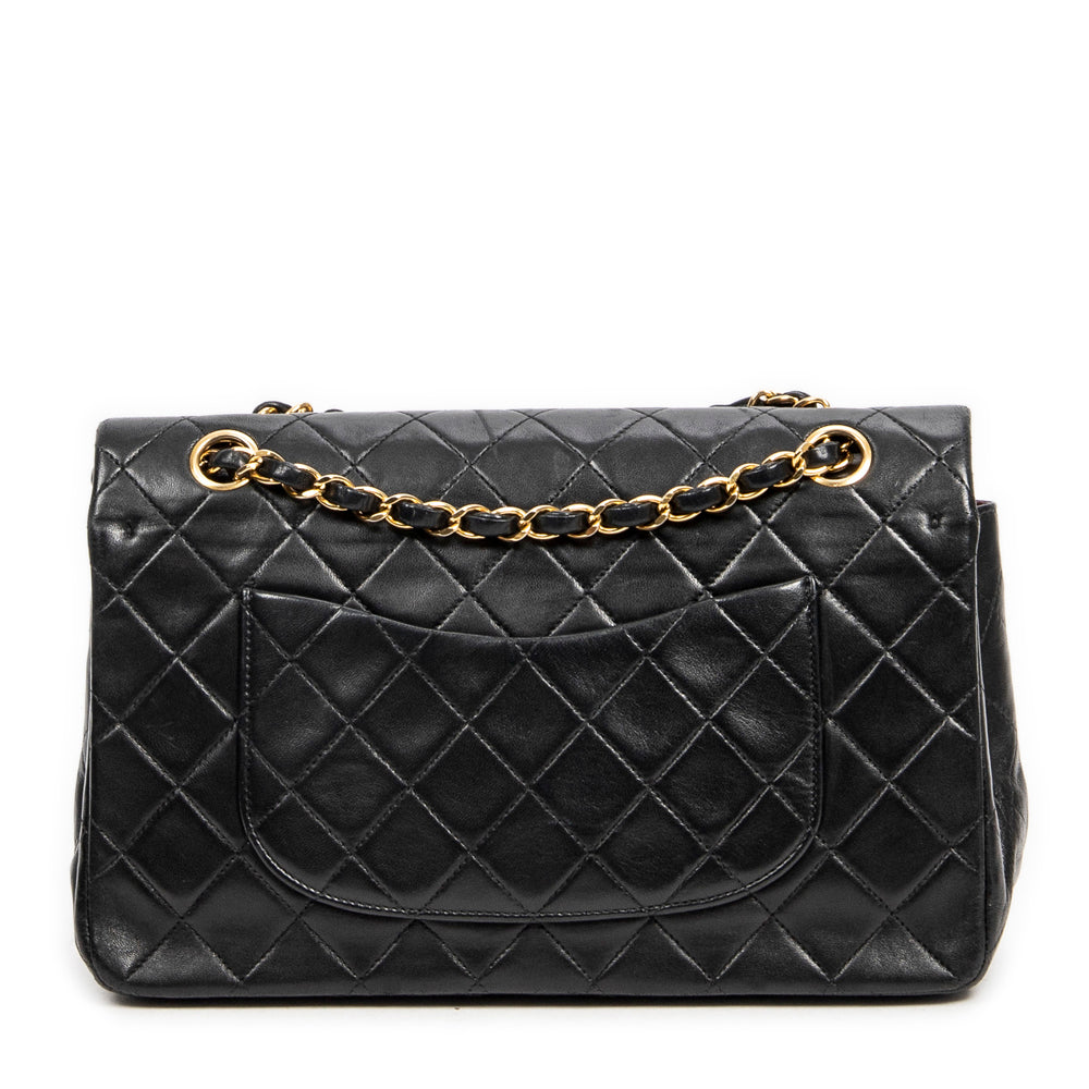 Shoulder Bag Classic Double Flap 26 Black Quilted Lambskin Leather