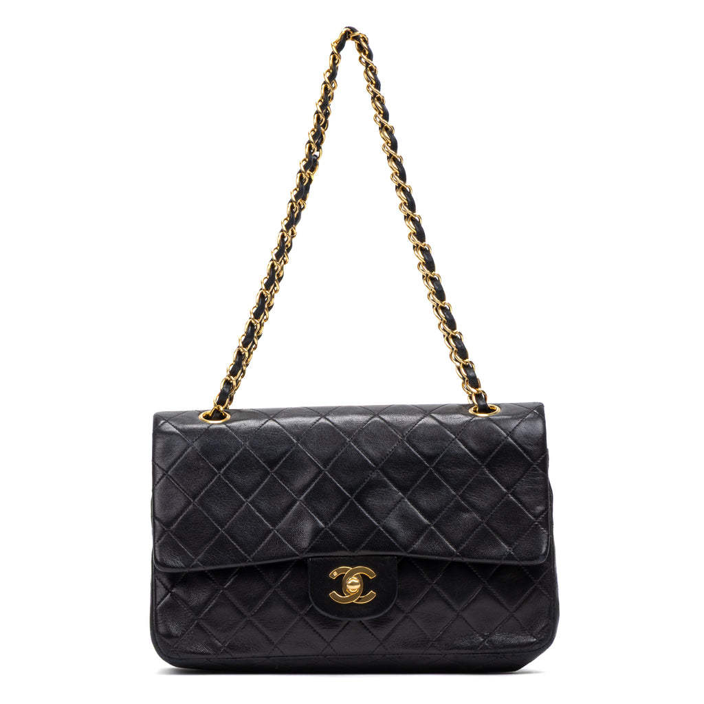 Shoulder Bag Classic Double Flap 26 Black Quilted Lambskin Leather