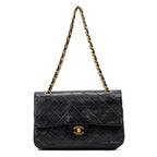 Shoulder Bag Classic Double Flap 26 Black Quilted Lambskin Leather