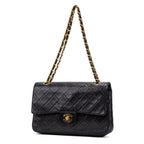Shoulder Bag Classic Double Flap 26 Black Quilted Lambskin Leather