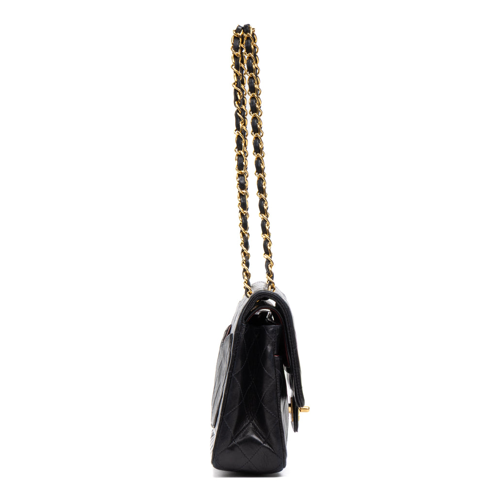 Shoulder Bag Classic Double Flap 26 Black Quilted Lambskin Leather