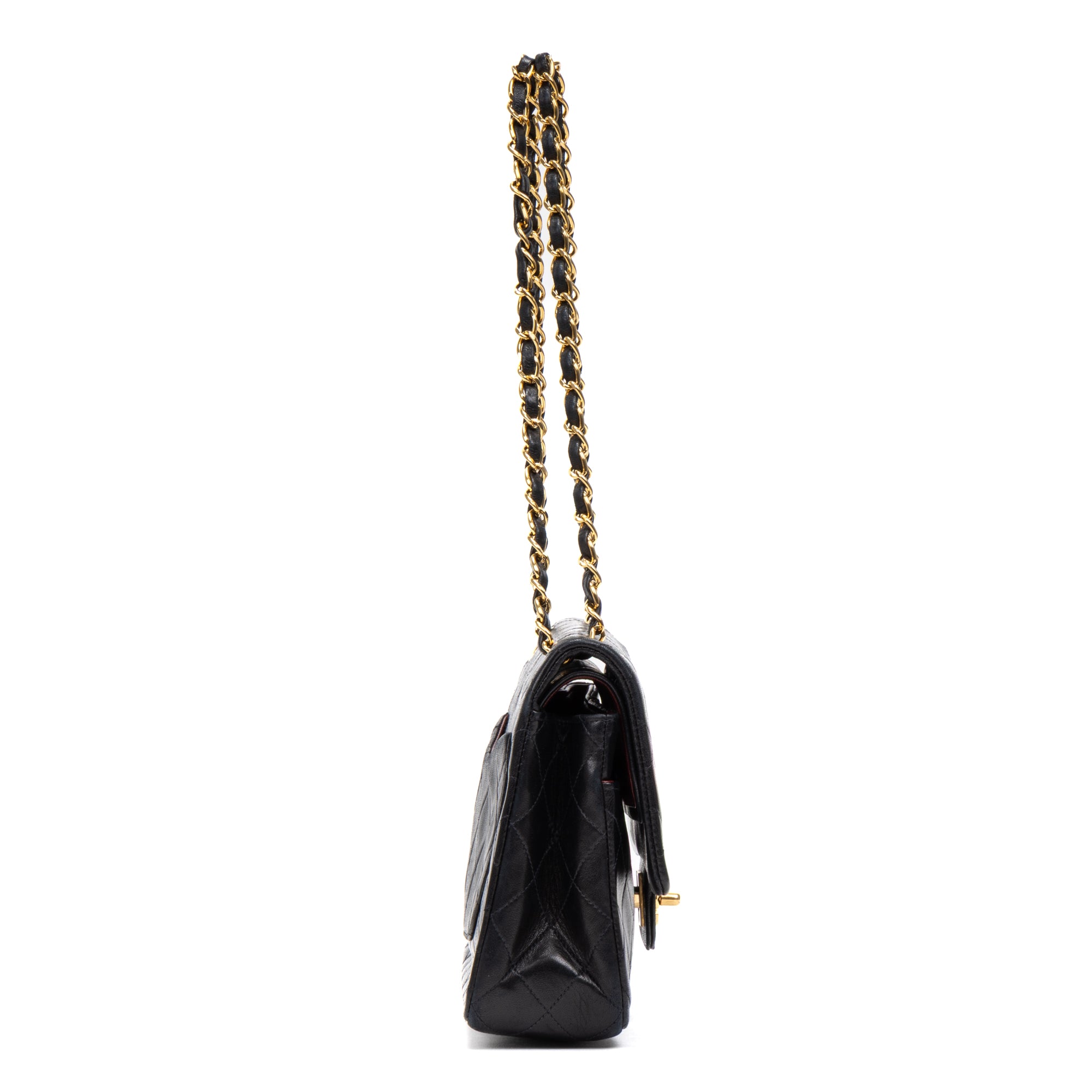 Shoulder Bag Classic Double Flap 26 Black Quilted Lambskin Leather