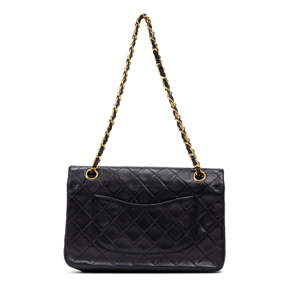 Shoulder Bag Classic Double Flap 26 Black Quilted Lambskin Leather