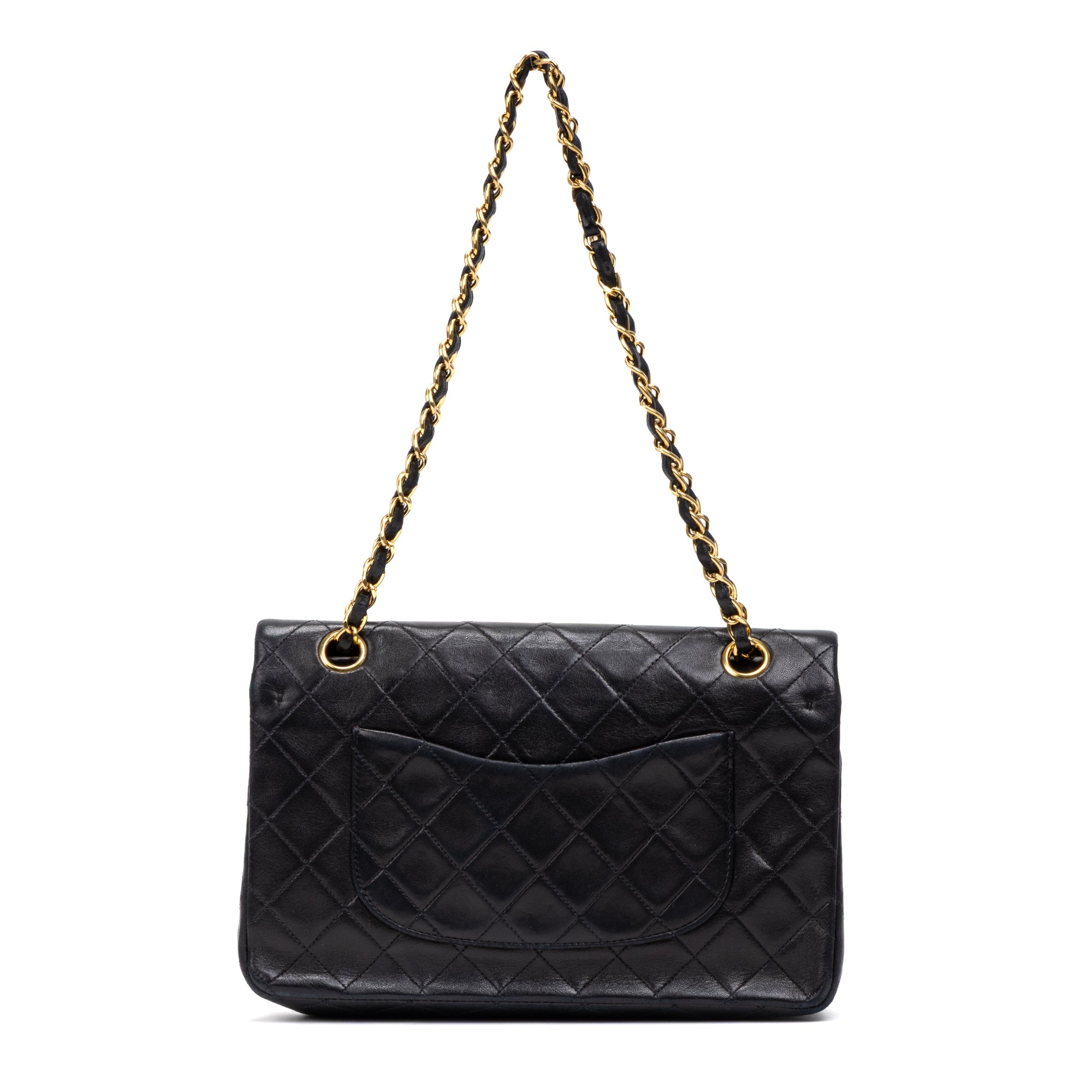 Shoulder Bag Classic Double Flap 26 Black Quilted Lambskin Leather