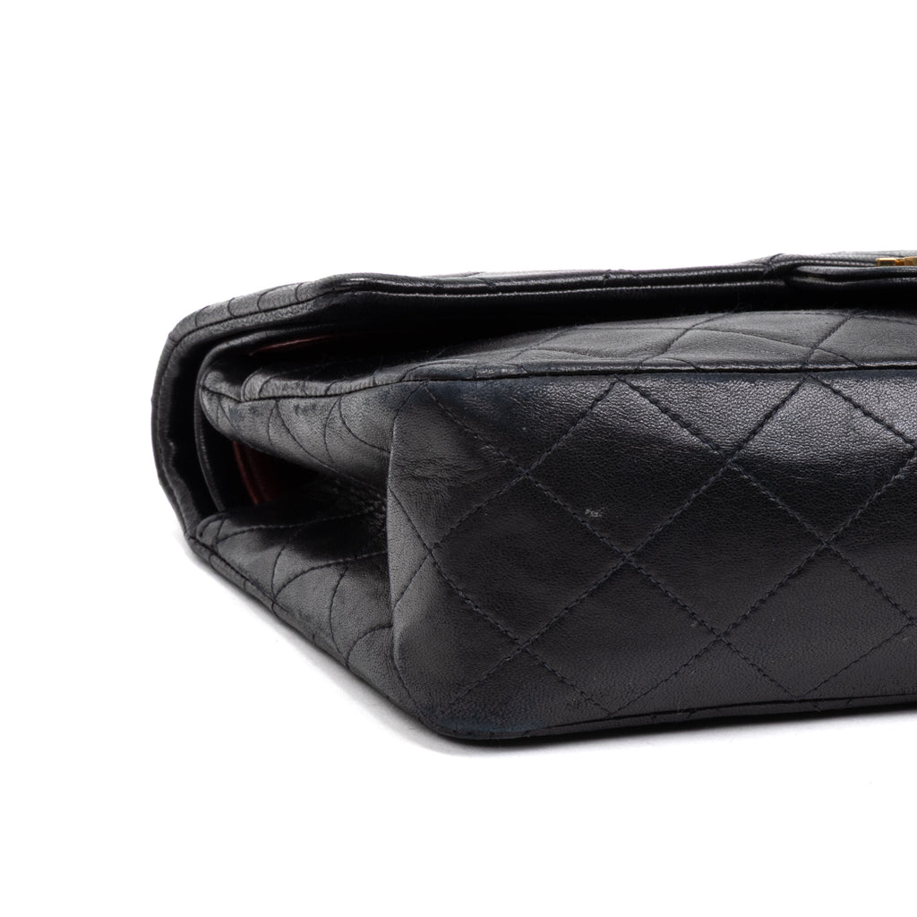 Shoulder Bag Classic Double Flap 26 Black Quilted Lambskin Leather