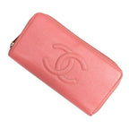 Wallet Timeless CC Zip Around Long Wallet Pink Caviar Leather