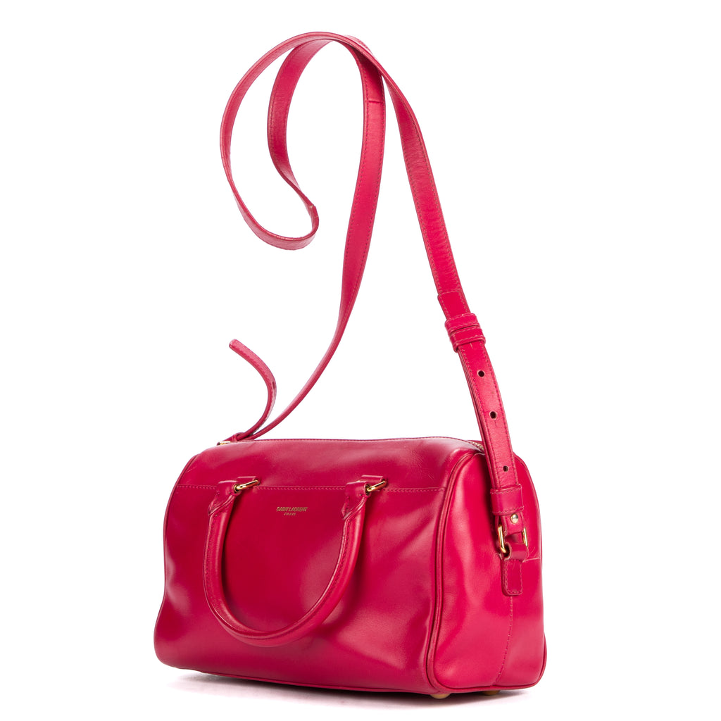 Shoulder Bag Baby Duffle Pink Smooth Leather