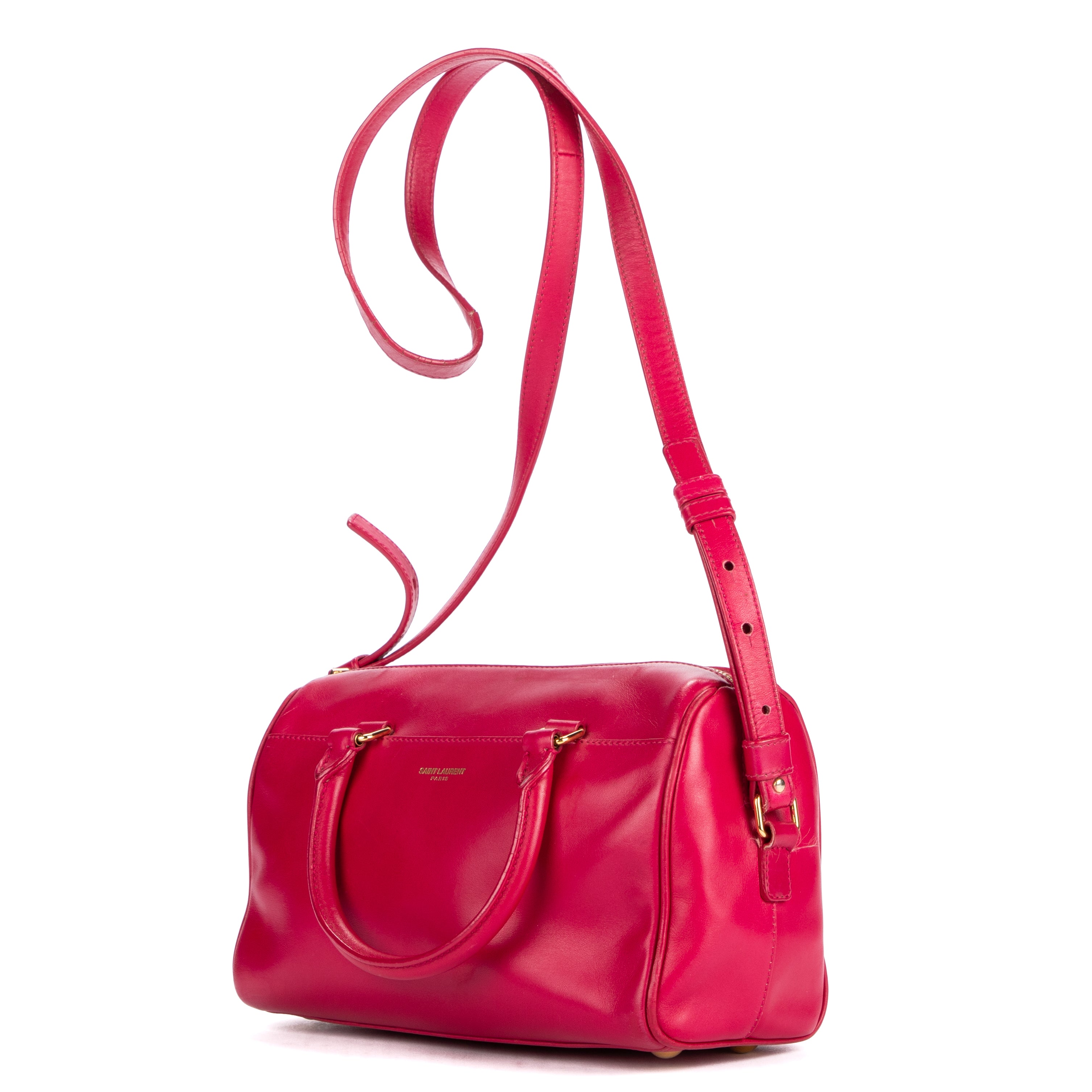 Shoulder Bag Baby Duffle Pink Smooth Leather