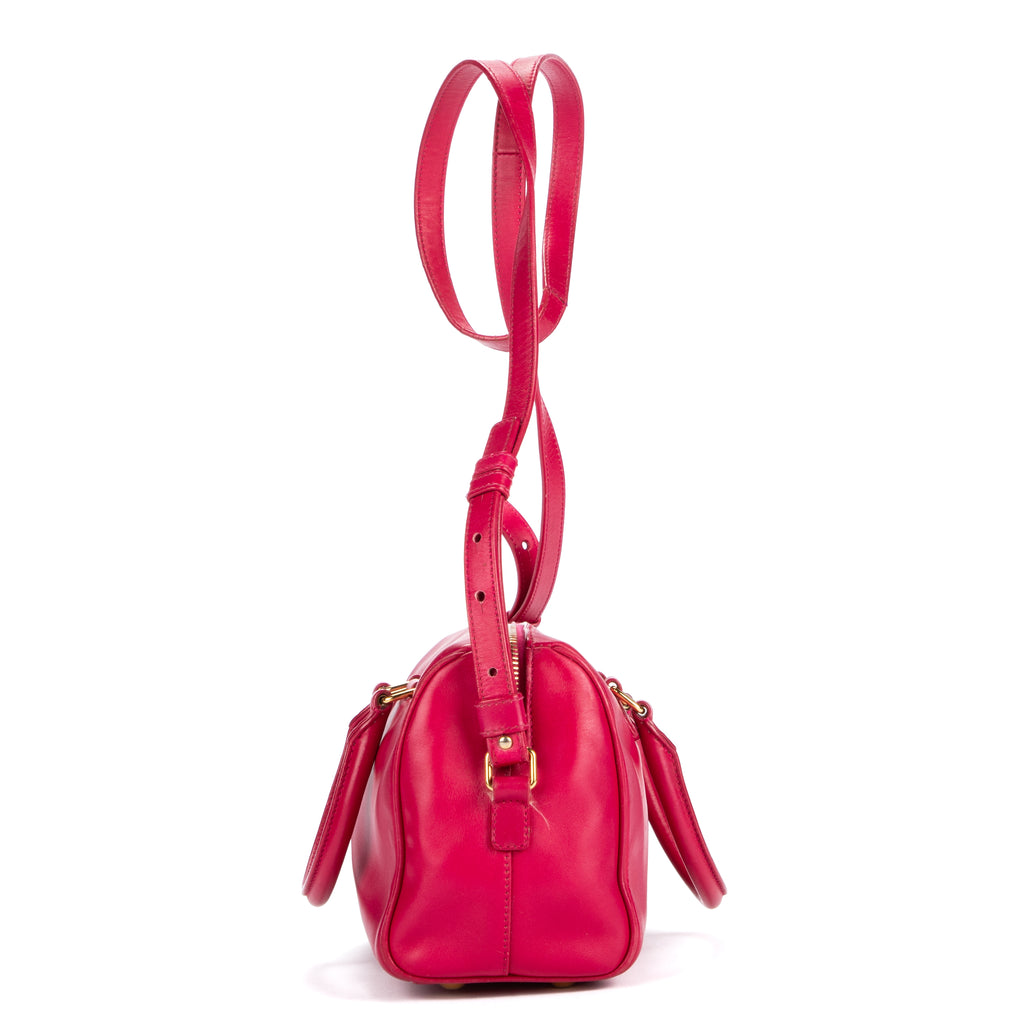 Shoulder Bag Baby Duffle Pink Smooth Leather