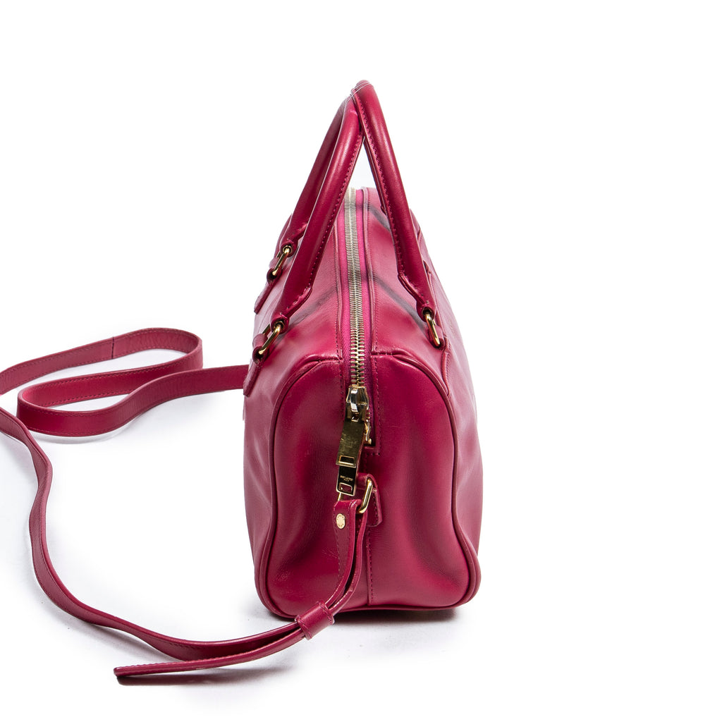 Shoulder Bag Baby Duffle Pink Smooth Leather