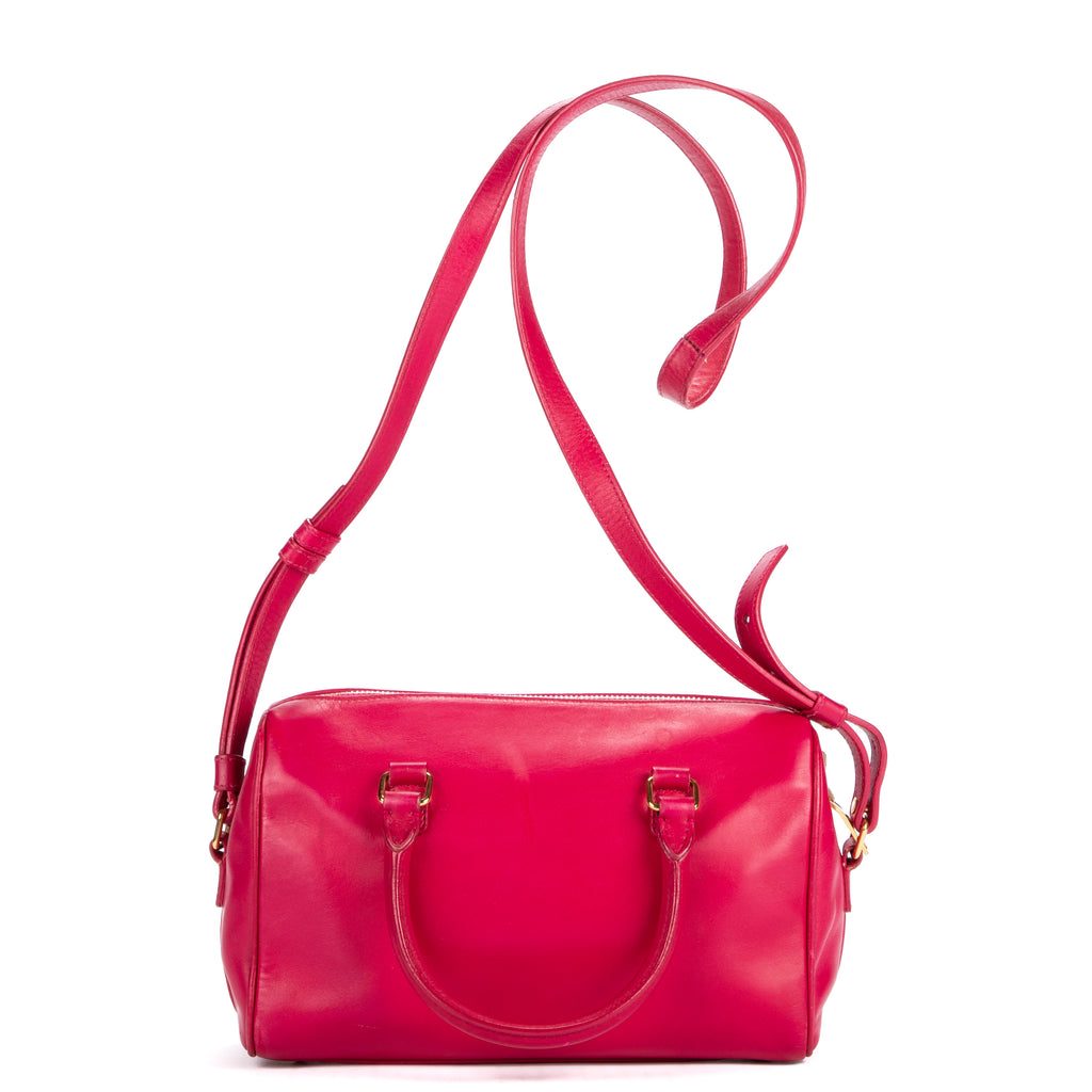 Shoulder Bag Baby Duffle Pink Smooth Leather