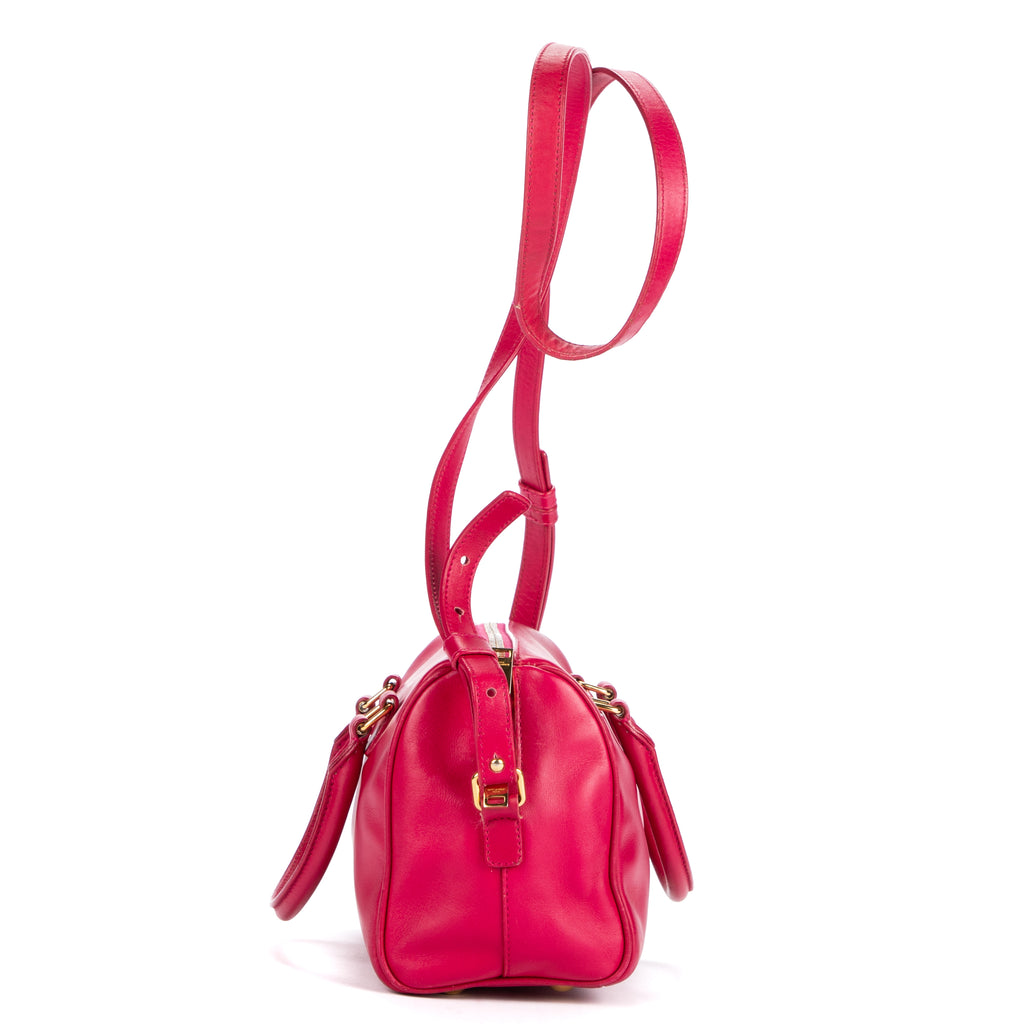 Shoulder Bag Baby Duffle Pink Smooth Leather