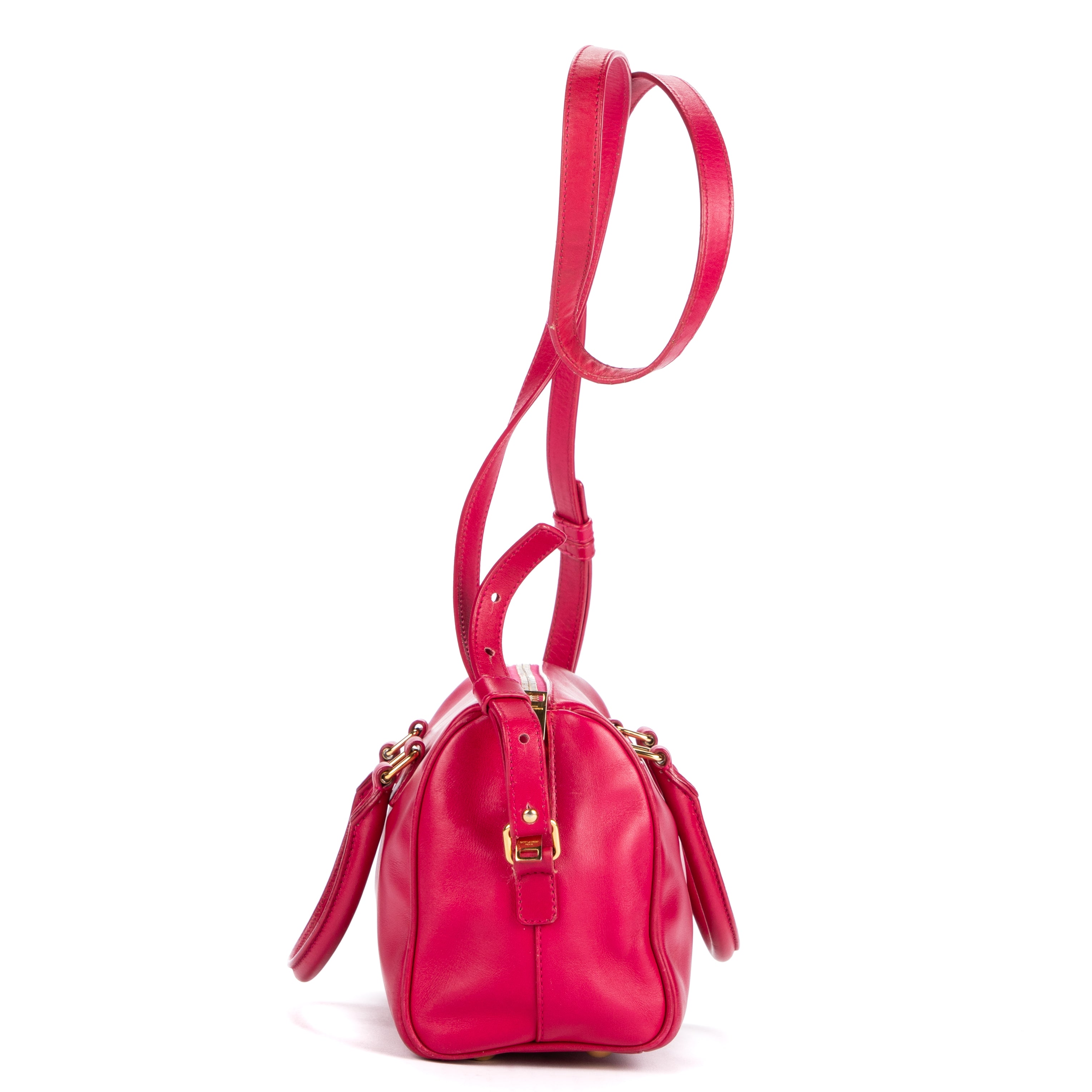 Shoulder Bag Baby Duffle Pink Smooth Leather