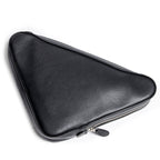 Pouch Triangle Pouch Black Grained Leather