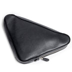 Pouch Triangle Pouch Black Grained Leather