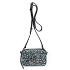 Shoulder Bag The Softshot 17 Black Flower Imprint Grained Leather